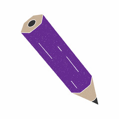 pencil vector design. digital hand drawn style. grain texture