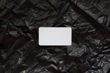 Stock Photo - Photo of blank business card on eco paper background. For design presentations and portfolios.