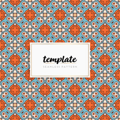 Colorful mandala seamless pattern vector