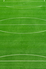 Fototapeta premium Empty football grass green field
