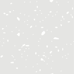 Simple seamless vector terrazzo pattern, white marble fragments on a gray background.