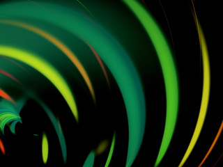 green abstract fractal background 3d rendering illustration