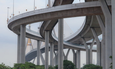 bridge in city Bhumibol Bridge