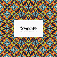 Colorful mandala seamless pattern vector