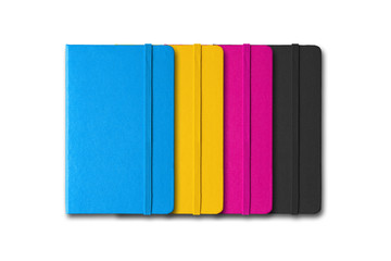 CMYK closed notebooks set