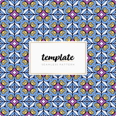 Colorful mandala seamless pattern vector