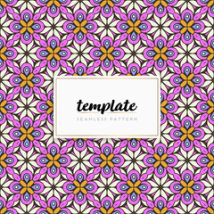 Colorful mandala seamless pattern vector