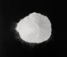 Obraz na płótnie Canvas White Powder of Baking Soda, Clay or Bentonite Texture