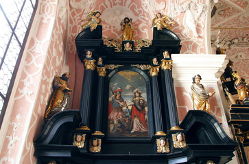 Altar of the Holy Spirit in the Church of Saint Catherine of Alexandria in Zagreb, Croatia