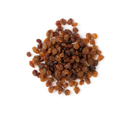 Heap of Dark Brown Sweet Raisins, Dried Grapes Pile