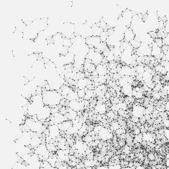 Network Mesh Random Procedural Art background illustration