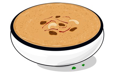 Badam halwa indian Rajasthani Food Vector