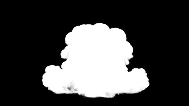 Massive Explosion on Black and Green Screen or Chroma Key background. Alpha Matte is Included.