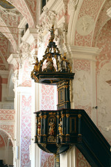 Pulpit in the Church of Saint Catherine of Alexandria in Zagreb, Croatia