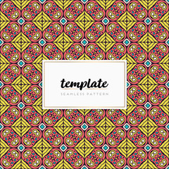 Colorful mandala seamless pattern vector