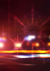 Empty abstract background on the theme of the COVIND-19 coronavirus pandemic.