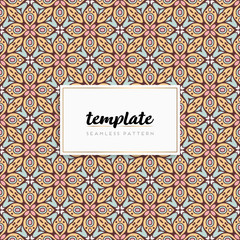 Colorful mandala seamless pattern vector