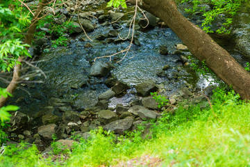 Spring landscape with Hrazdan river, Yerevan