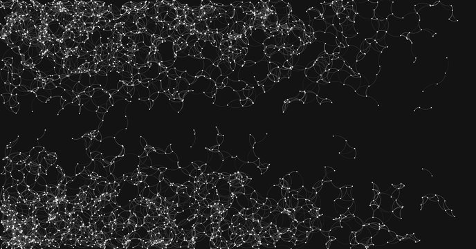 Network Mesh Random Procedural Art background illustration