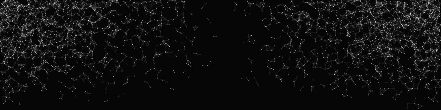 Network Mesh Random Procedural Art background illustration
