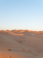 Sand dunes in Dubai sunset