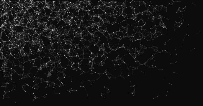 Network Mesh Random Procedural Art background illustration