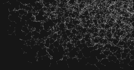 Network Mesh Random Procedural Art background illustration
