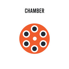Chamber vector icon on white background. Red and black colored Chamber icon. Simple element illustration sign symbol EPS