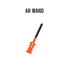 Ar wand vector icon on white background. Red and black colored Ar wand icon. Simple element illustration sign symbol EPS