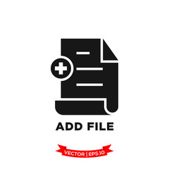 add file icon in trendy flat style, file icon