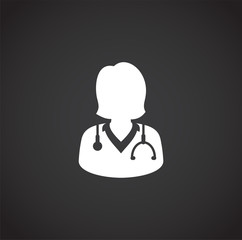 Quarantine related icon on background for graphic and web design. Creative illustration concept symbol for web or mobile app