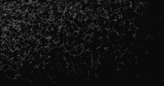 Network Mesh Random Procedural Art background illustration