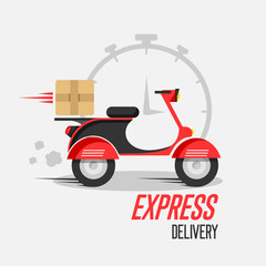 Obraz premium Online delivery service , online order tracking, delivery home and office. Scooter delivery. Shipping.