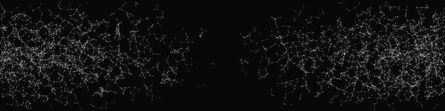 Network Mesh Random Procedural Art background illustration