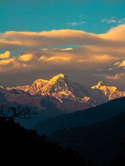 sunset in the mountains