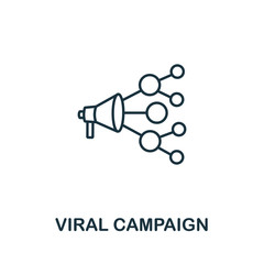 Viral Compaign icon from seo collection. Simple line Viral Compaign icon for templates, web design and infographics