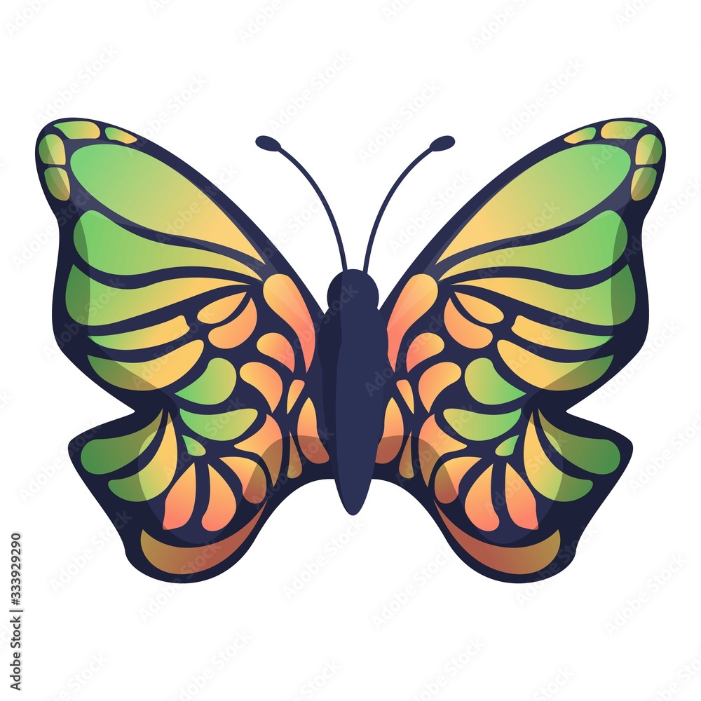 Poster gradient color butterfly icon. cartoon of gradient color butterfly vector icon for web design isolat