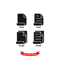 file icon in trendy flat style, document icon