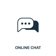 Online Chat icon from seo collection. Simple line Online Chat icon for templates, web design and infographics