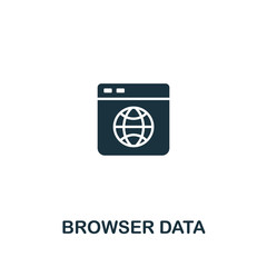Browser Data icon from seo collection. Simple line Browser Data icon for templates, web design and infographics