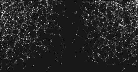 Network Mesh Random Procedural Art background illustration