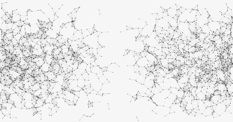 Network Mesh Random Procedural Art background illustration