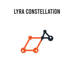 Lyra Constellation vector icon on white background. Red and black colored Lyra Constellation icon. Simple element illustration sign symbol EPS