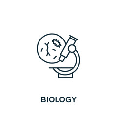 Biology icon from science collection. Simple line element Biology symbol for templates, web design and infographics