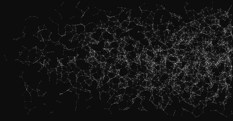 Network Mesh Random Procedural Art background illustration