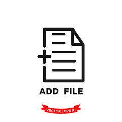 add file icon in trendy flat style, file icon