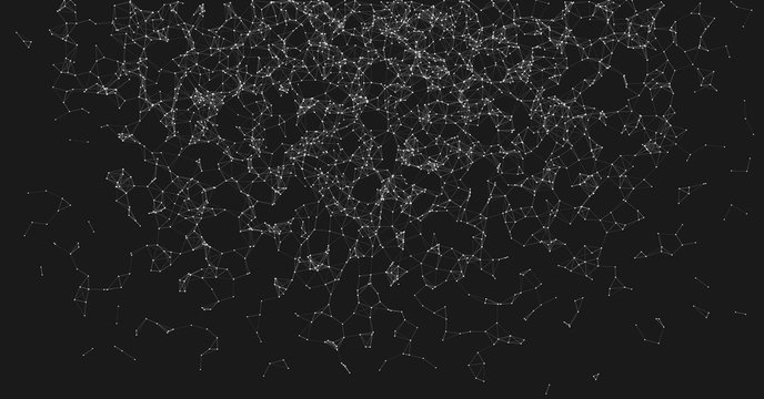 Network Mesh Random Procedural Art background illustration