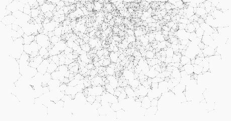 Network Mesh Random Procedural Art background illustration