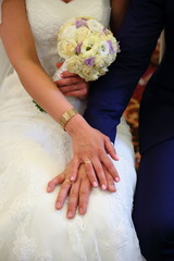Wedding rings prepared for the wedding