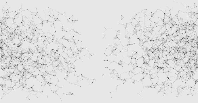 Network Mesh Random Procedural Art background illustration